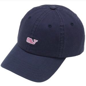 Vineyard Vines Navy Hat with Pink Whale NWT